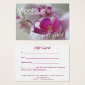 Roze Orchideeën Salon Spa cadeaubon Visitekaartje (Voorkant /achterkant)