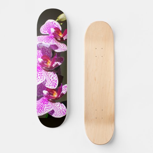 Roze orchideeën skateboard (Voorkant)