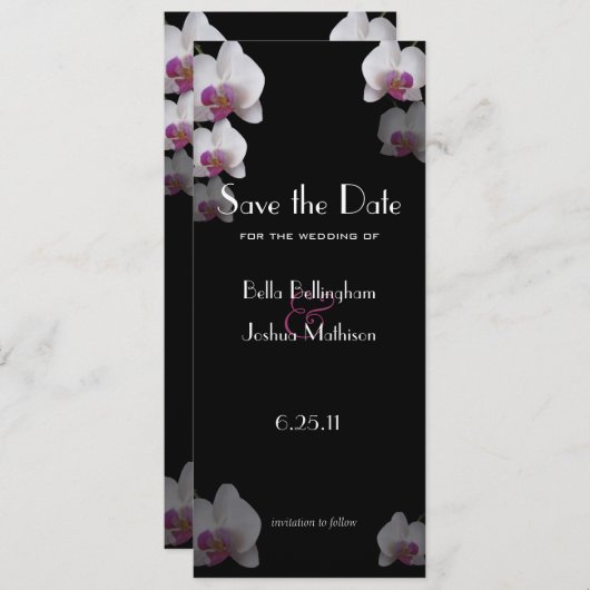 Roze orchideeën sparen de Aankondiging van de Datu (Voorkant / Achterkant)