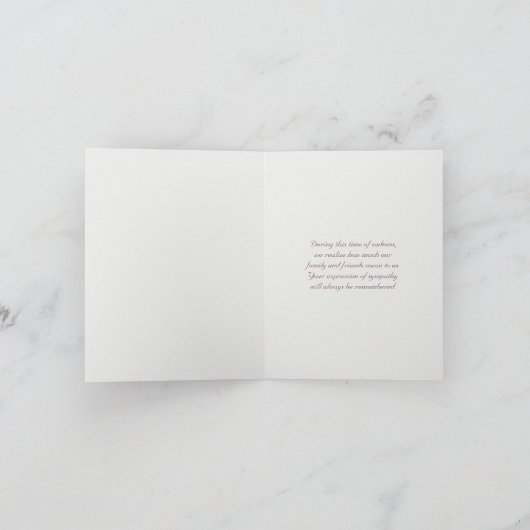 roze orchideeën sympathie bedankkaart (Binnen)