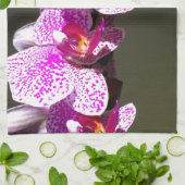 Roze orchideeën theedoek (Gevouwen)