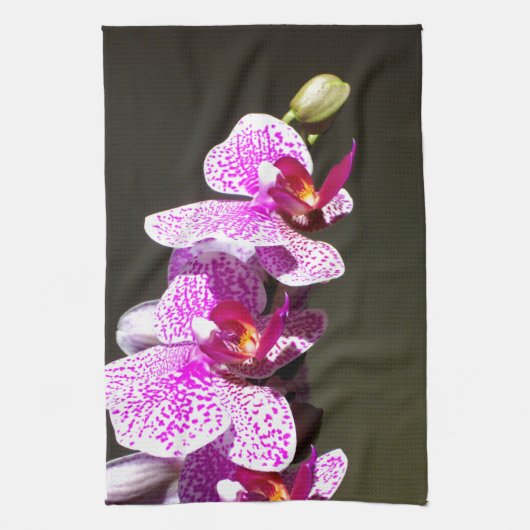 Roze orchideeën theedoek (Verticaal)