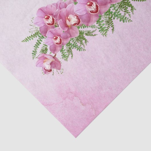  roze orchideeën tissuepapier (Detail)