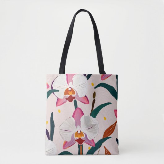 Roze orchideeën tote bag (Voorkant)