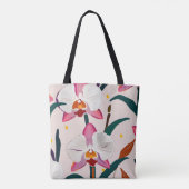 Roze orchideeën tote bag (Achterkant)