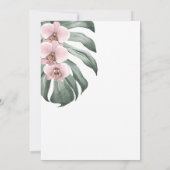 Roze orchideeën tropisch Afstuderen Luau - Pool Pa Kaart (Achterkant)