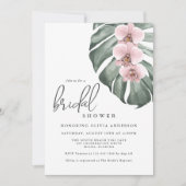 Roze orchideeën Tropisch paradise Vrijgezellenfees Kaart (Voorkant)