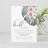 Roze orchideeën Tropisch paradise Vrijgezellenfees Kaart (Staand voorkant)