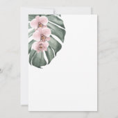 Roze orchideeën Tropisch paradise Vrijgezellenfees Kaart (Achterkant)
