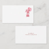 Roze Orchideeën Trouwplaats Naam Kaarten Plaatskaartje (Voorkant / Achterkant)