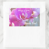Roze Orchideeën Trouwzegels Rechthoekige Sticker (Tas)