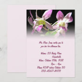 Roze Orchideeën Uitnodiging (Voorkant / Achterkant)