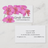 Roze orchideeën Visitekaartje (Voorkant / Achterkant)