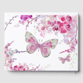 Roze Orchideeën & Vlinder Gastenboek (Achterkant)