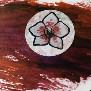 Roze orchideeën voor orchideeën design leuk leuke ronde sticker