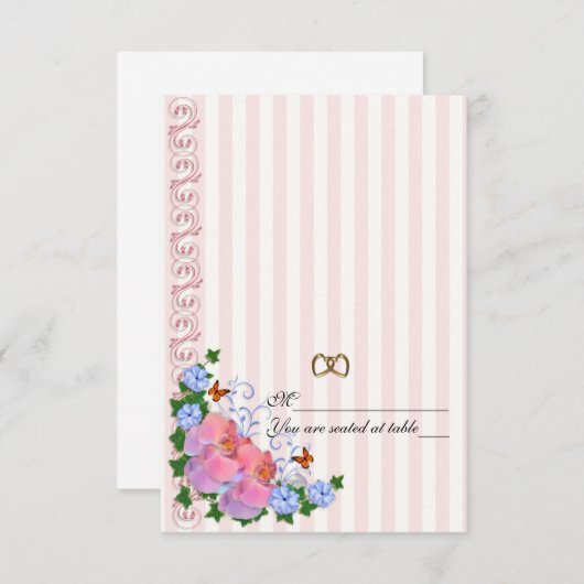 Roze orchideeën voor scortkaarten kaart (Voorkant / Achterkant)