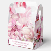 Roze Orchideeën Waterverf Favoriete Dozen Bedankdoosjes (Geopend)