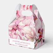 Roze Orchideeën Waterverf Favoriete Dozen Bedankdoosjes (Voorkant Zijde)