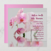 Roze orchideeën Weddenschap Kaart (Voorkant / Achterkant)