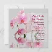 Roze orchideeën Weddenschap Kaart (Voorkant)