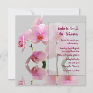 Roze orchideeën Weddenschap Kaart