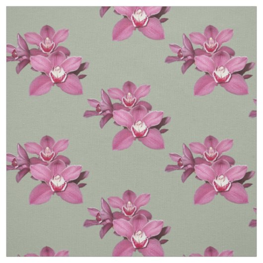 Roze Orchids Fabric Stof (Swatch)