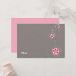 Roze Origami Hanging Ornament Lights Asian Wedding Plaatskaartje