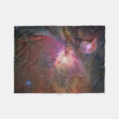 Roze Orionnevel Fleece Deken (Voorkant (Horizontaal))