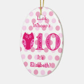 Roze ornament 10th Birthday Foto Ornament (Links)