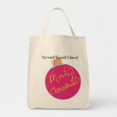 Roze.Ornament Ball Cheer Tote Bag (Voorkant)