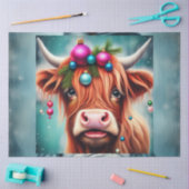 Roze Ornament Highland Koe Decoupage Papier (Craft)