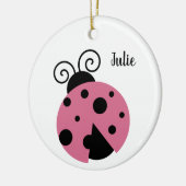 Roze Ornament Ladybug Ronde (Links)