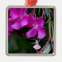 Roze ornament Oleander Shadow Fairy Metal Ornament