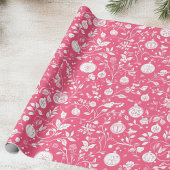 Roze Ornament ontwerp Cadeaupapier