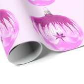 Roze Ornament Roze inpakpapier (Rol Hoek)