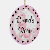 Roze ornament voor draaistoeling van deur (Rechts)
