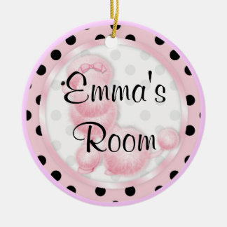 Roze ornament voor draaistoeling van deur