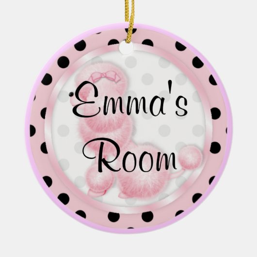 Roze ornament voor draaistoeling van deur (Voorkant)