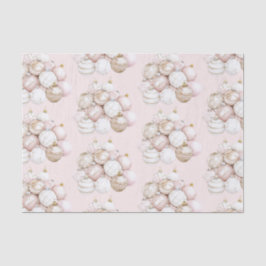 Roze Ornamenten Kerst Tissuepapier