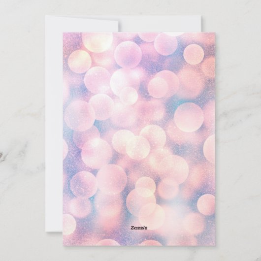 Roze Ornamenten Vrolijk kerstontwerp Feestdagenkaart (Achterkant)