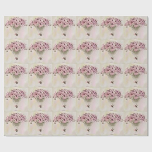 Roze osteospernum cadeaupapier (Vlak)