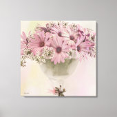 Roze osteospernum canvas afdruk (Voorkant)