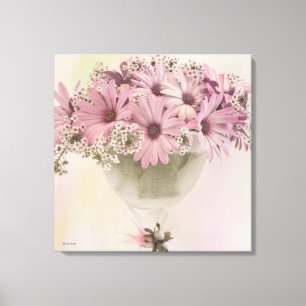 Roze osteospernum canvas afdruk