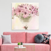 Roze osteospernum canvas afdruk (Insitu (Woonkamer))