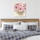 Roze osteospernum canvas afdruk (Insitu (Slaapkamer))