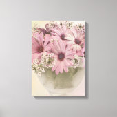 Roze osteospernum canvas afdruk (Voorkant)