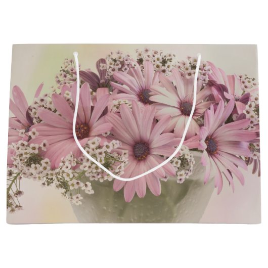 Roze osteospernum groot cadeauzakje (Voorkant)