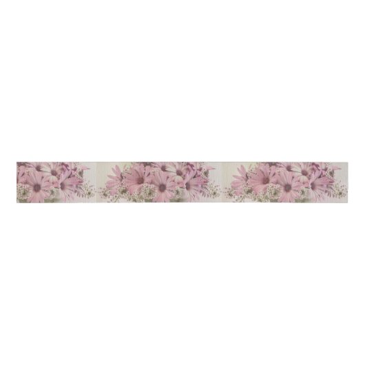 Roze osteospernum grosgrain lint (Voorkant)
