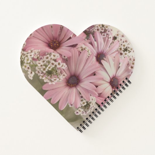 Roze osteospernum notitieboek (Achterkant)