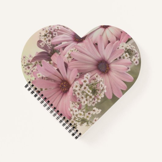 Roze osteospernum notitieboek (Voorkant)